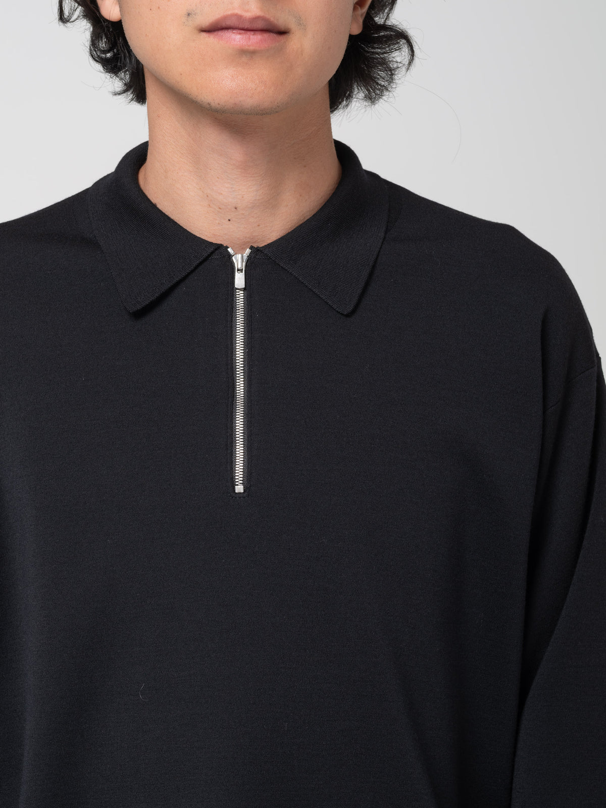 Polo Smooth Wool, Noir
