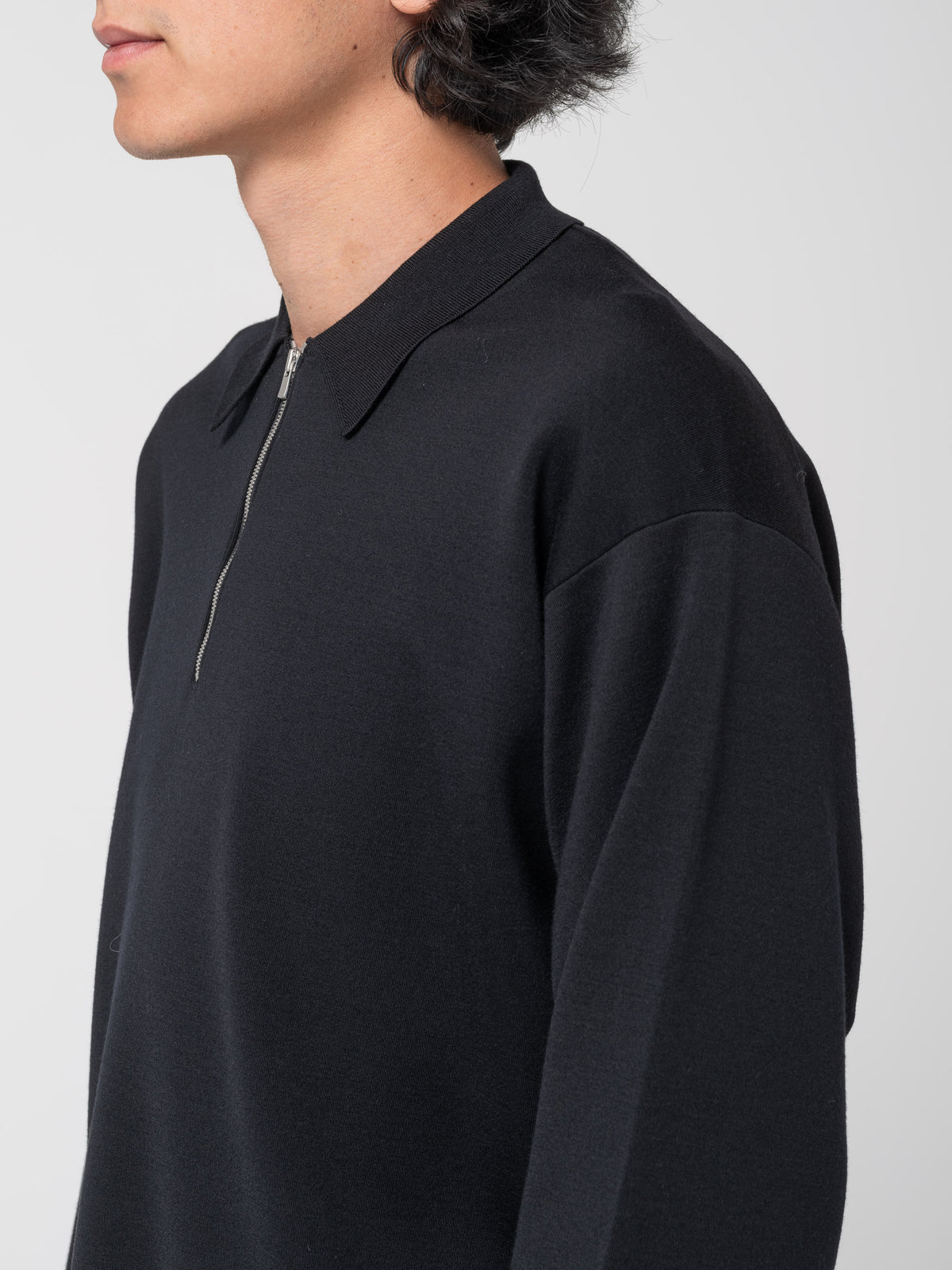Polo Smooth Wool, Noir