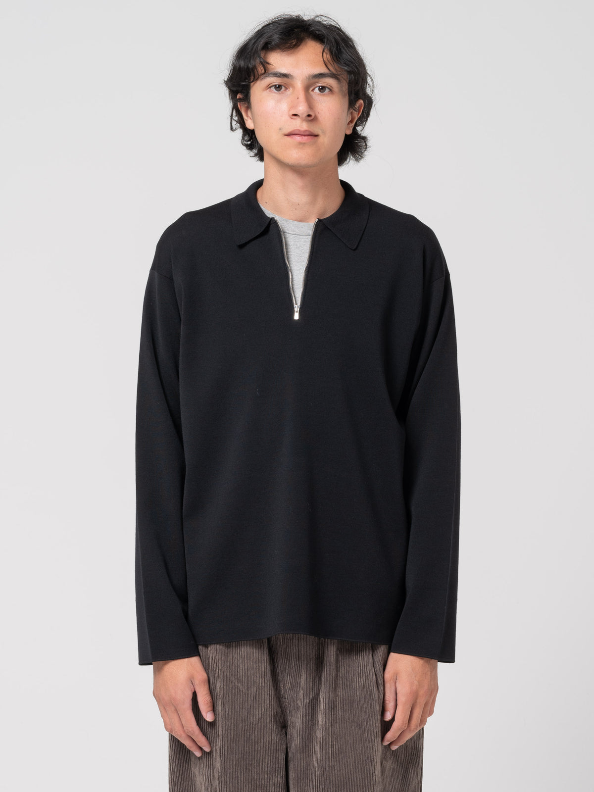 Polo Smooth Wool, Noir