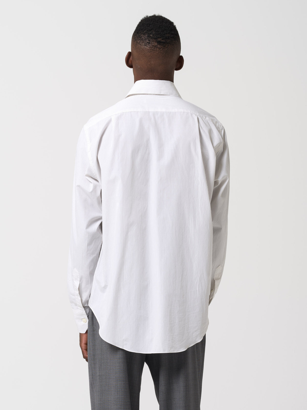 Chemise Normal Rayée, Blanc/Noir