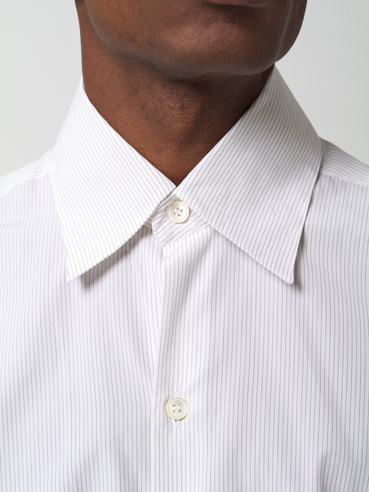 Chemise Normal Rayée, Blanc/Noir