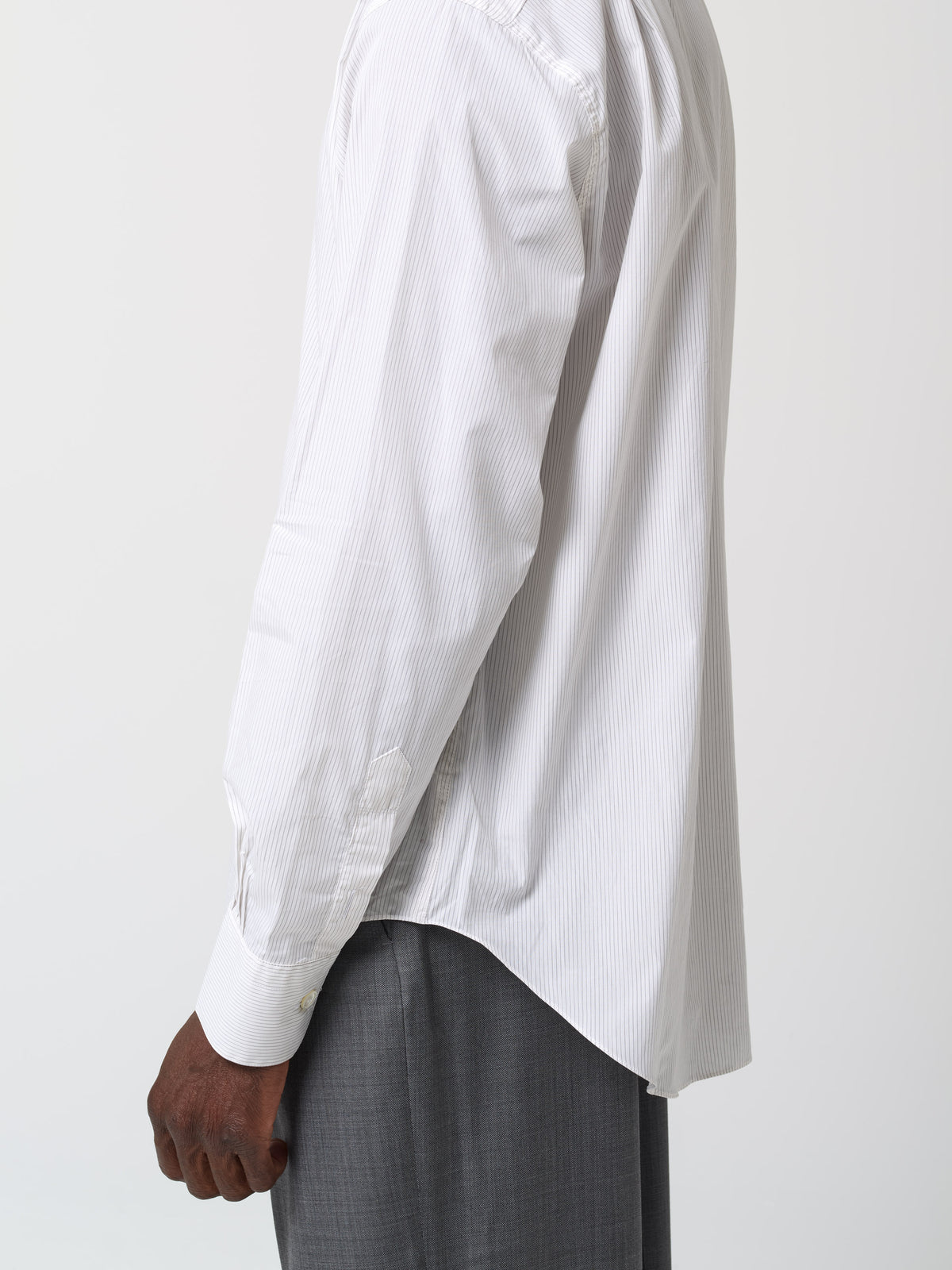 Chemise Normal Rayée, Blanc/Noir