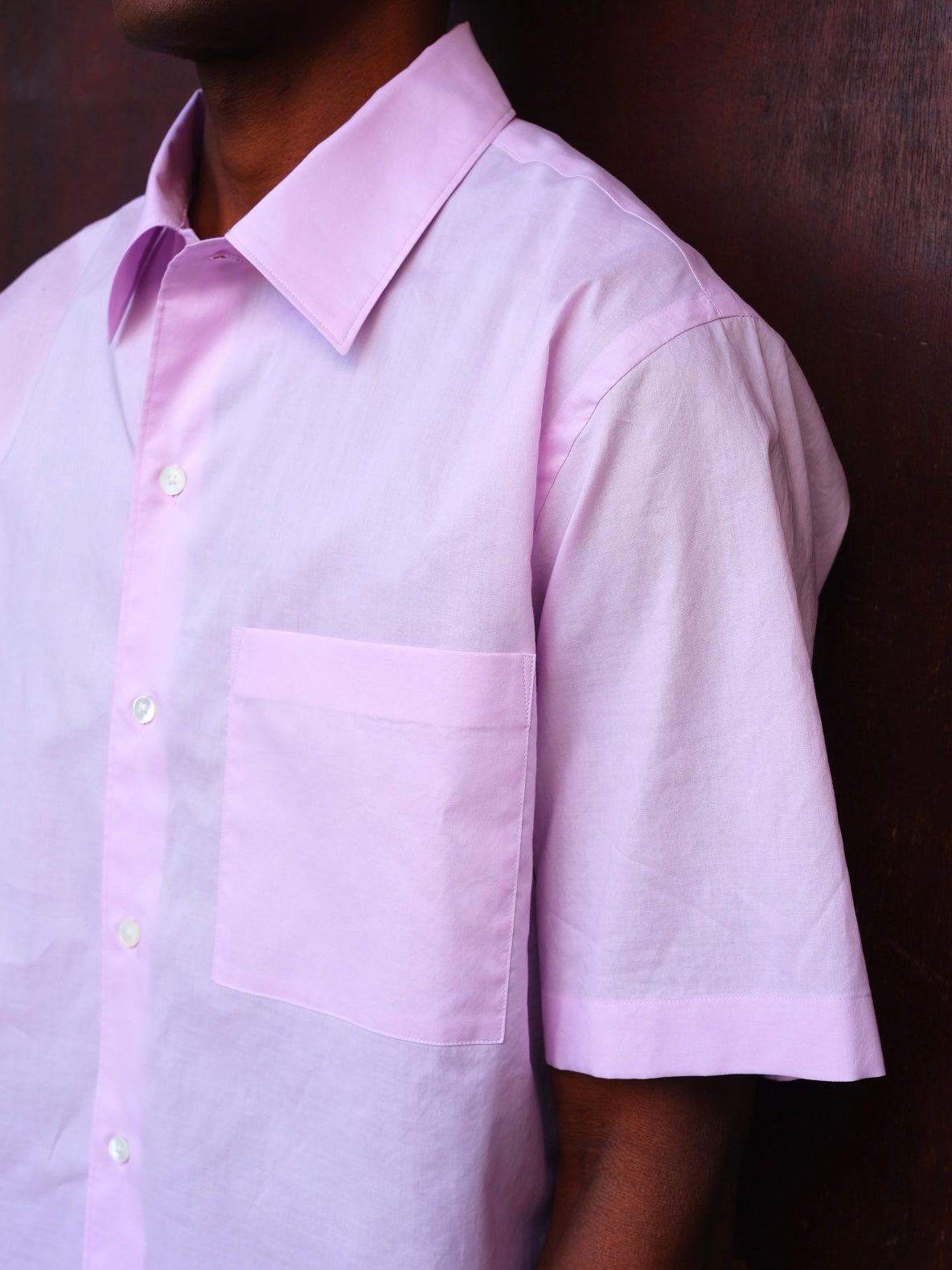 Chemise à Manches Courtes Finx, Rose Pâle