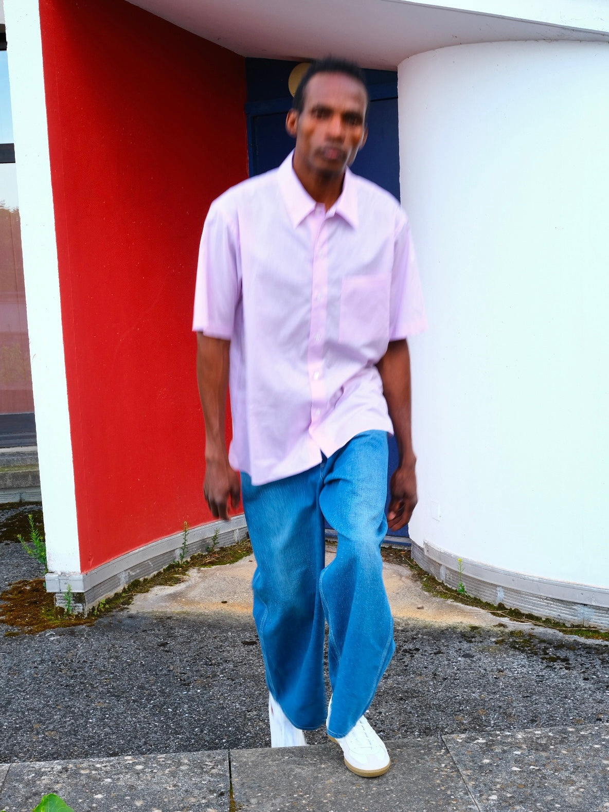 Chemise à Manches Courtes Finx, Rose Pâle