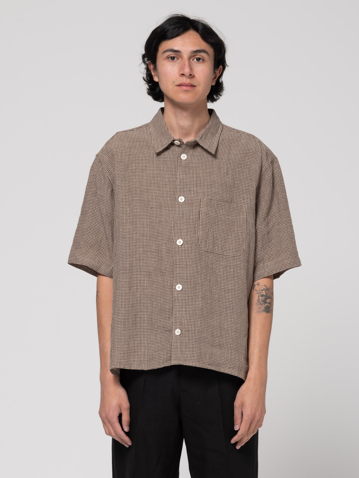 Chemise Farmer Relaxed S/S, Straw