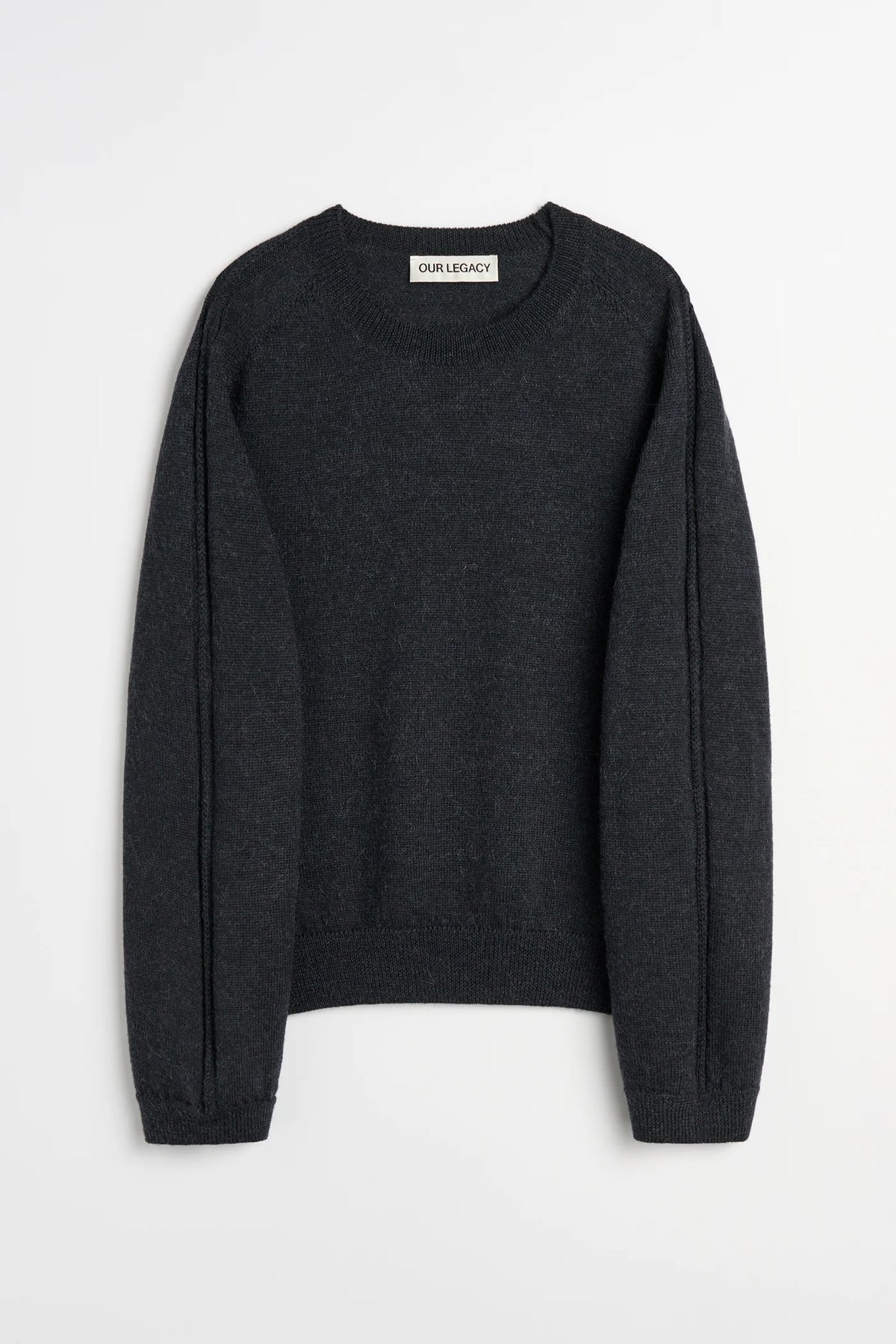 Pull Col Rond True Alpaga, Gris Foncé
