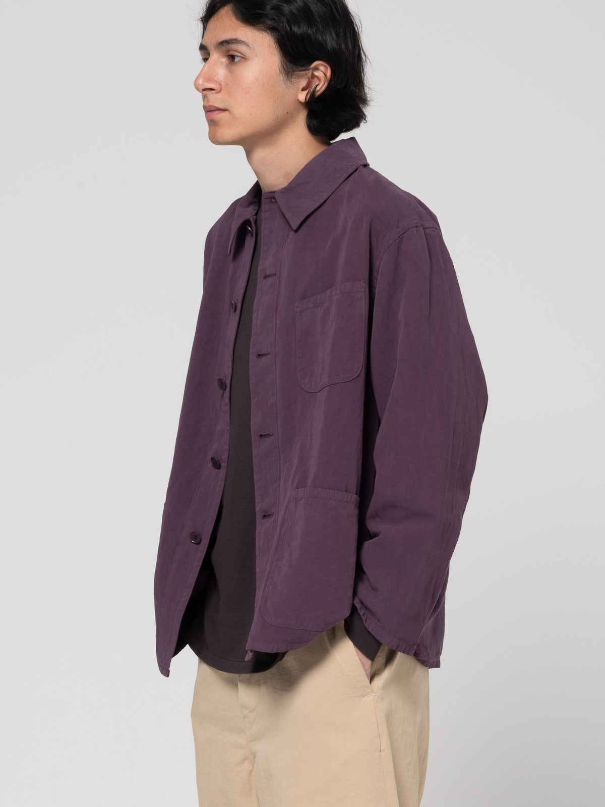 Veste de Travail en Gabardine, Violet