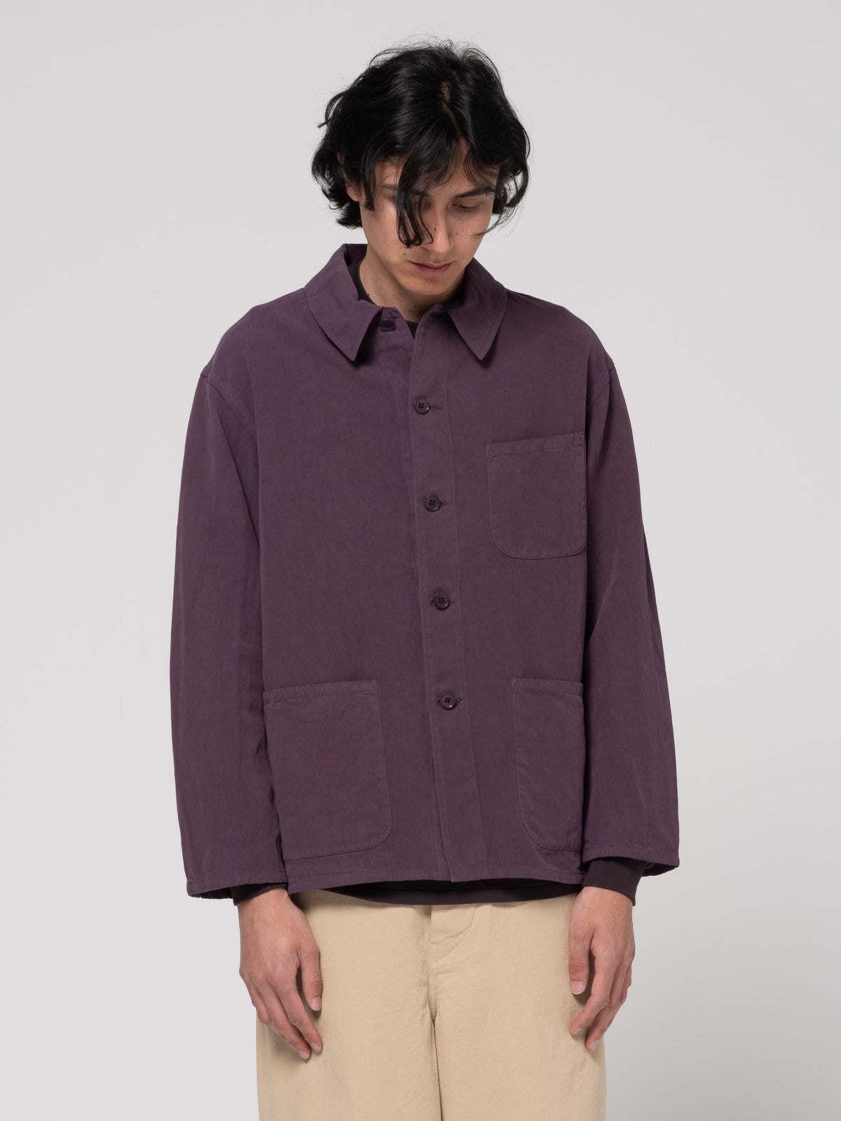 Veste de Travail en Gabardine, Violet