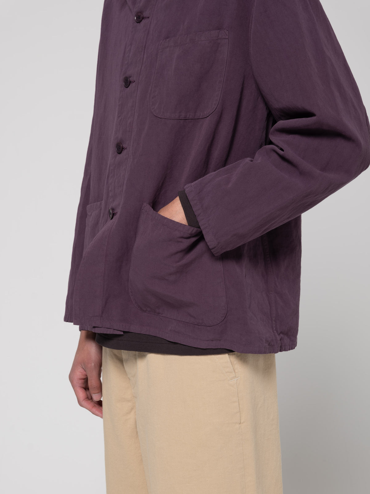 Veste de Travail en Gabardine, Violet