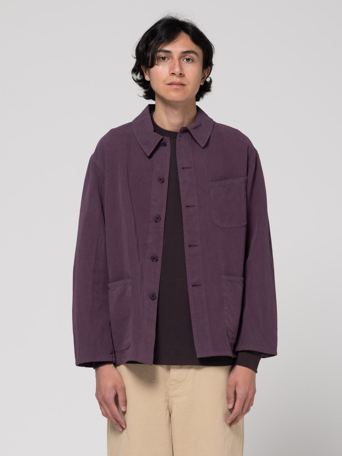 Veste de Travail en Gabardine, Violet