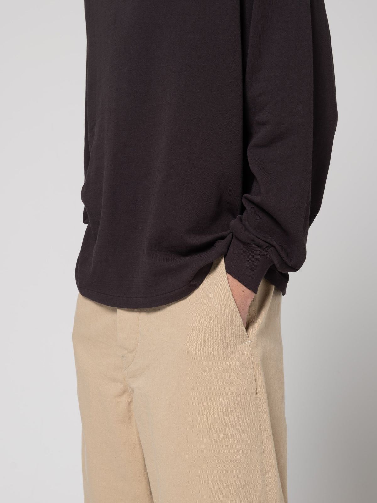 T-Shirt ML Mini Terry, Espresso
