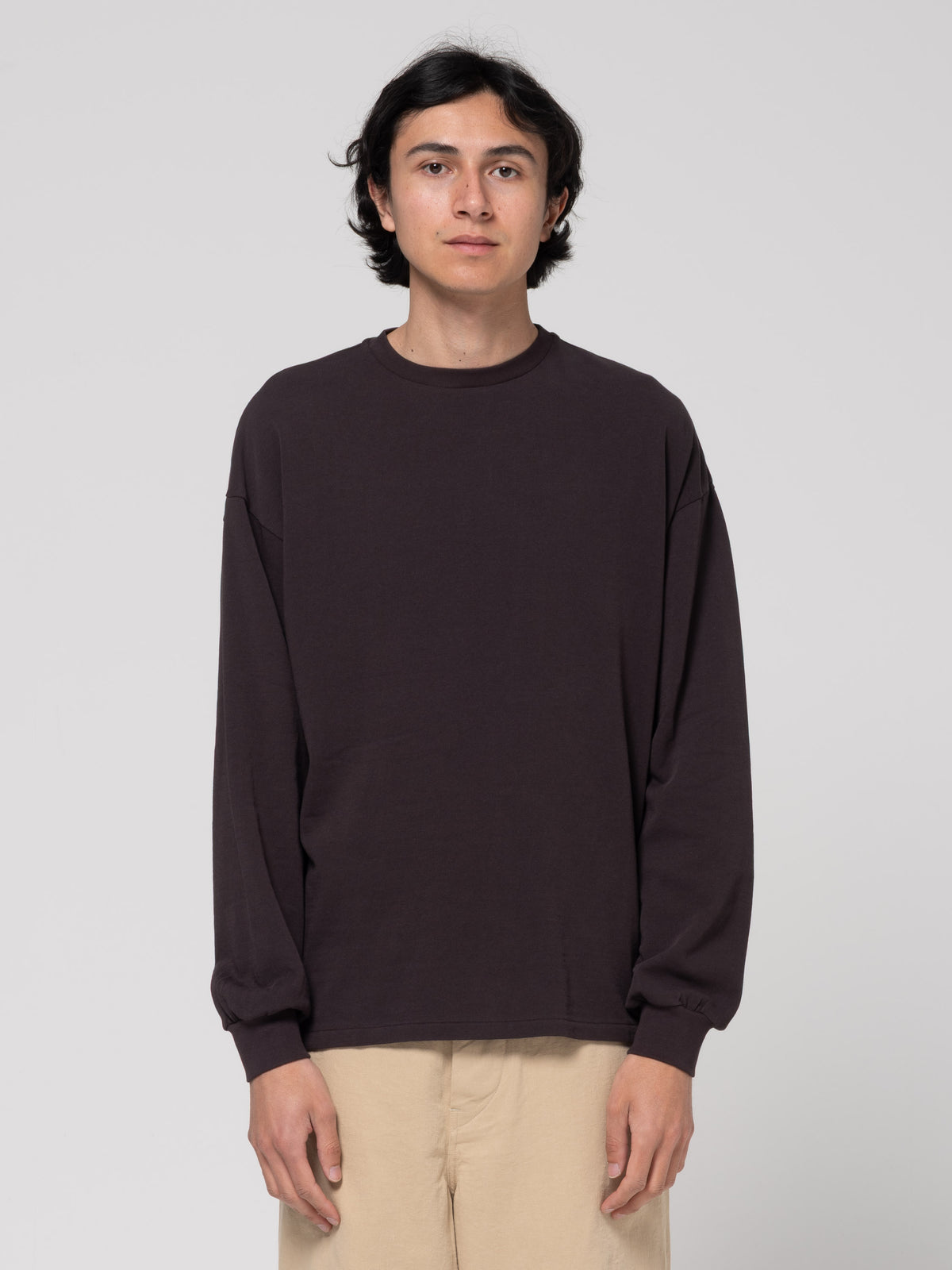T-Shirt ML Mini Terry, Espresso