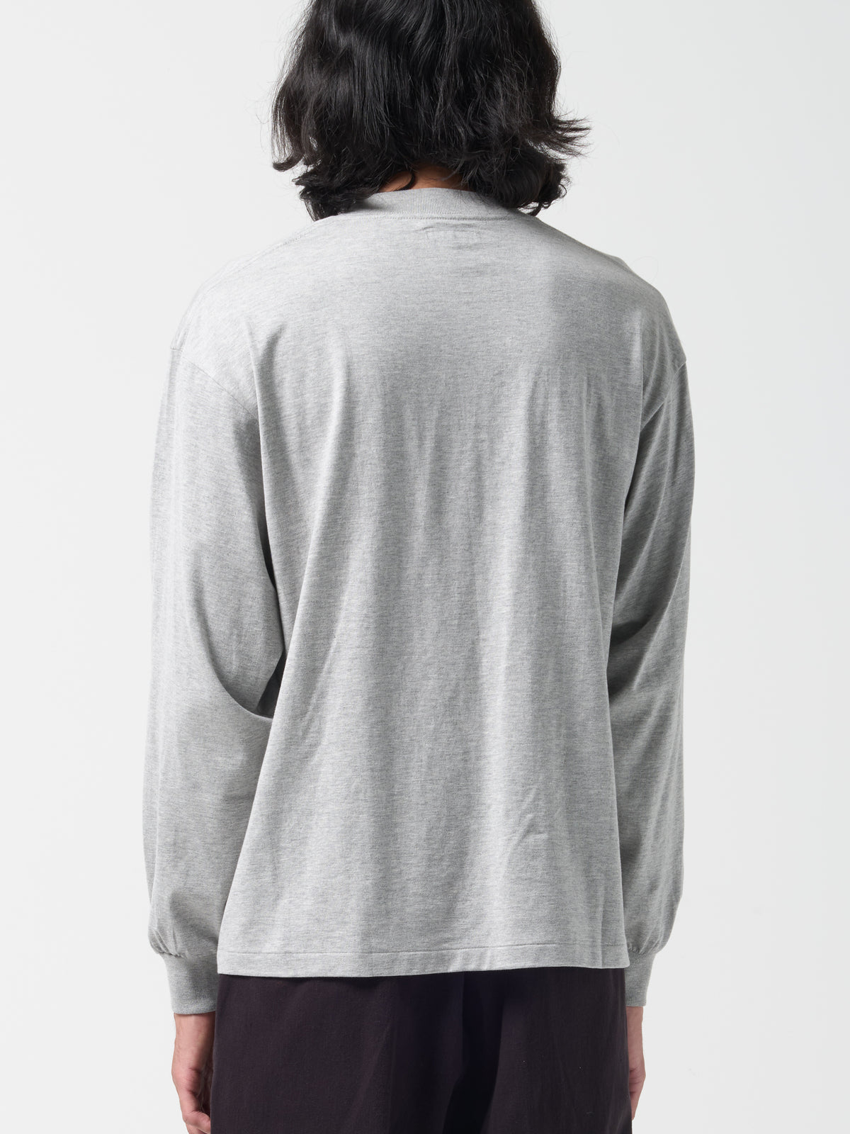 T-Shirt L/S Suvin Supima, Gris Chiné
