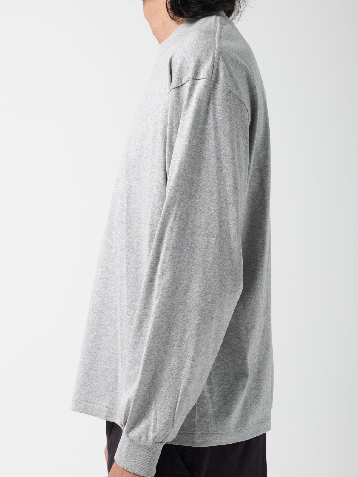 T-Shirt L/S Suvin Supima, Gris Chiné