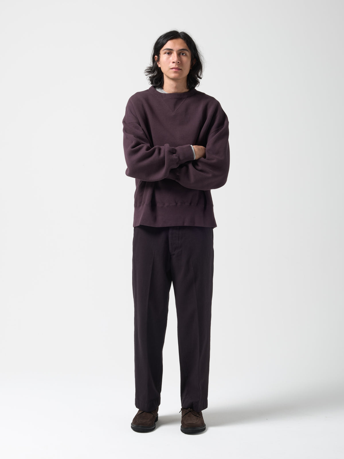 Sweatshirt Double V, Marron Violet