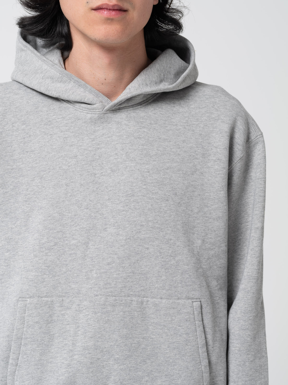 Sweatshirt à Capuche Mini, Gris Chiné