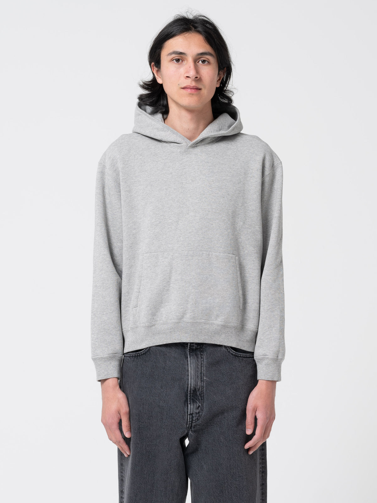 Sweatshirt à Capuche Mini, Gris Chiné