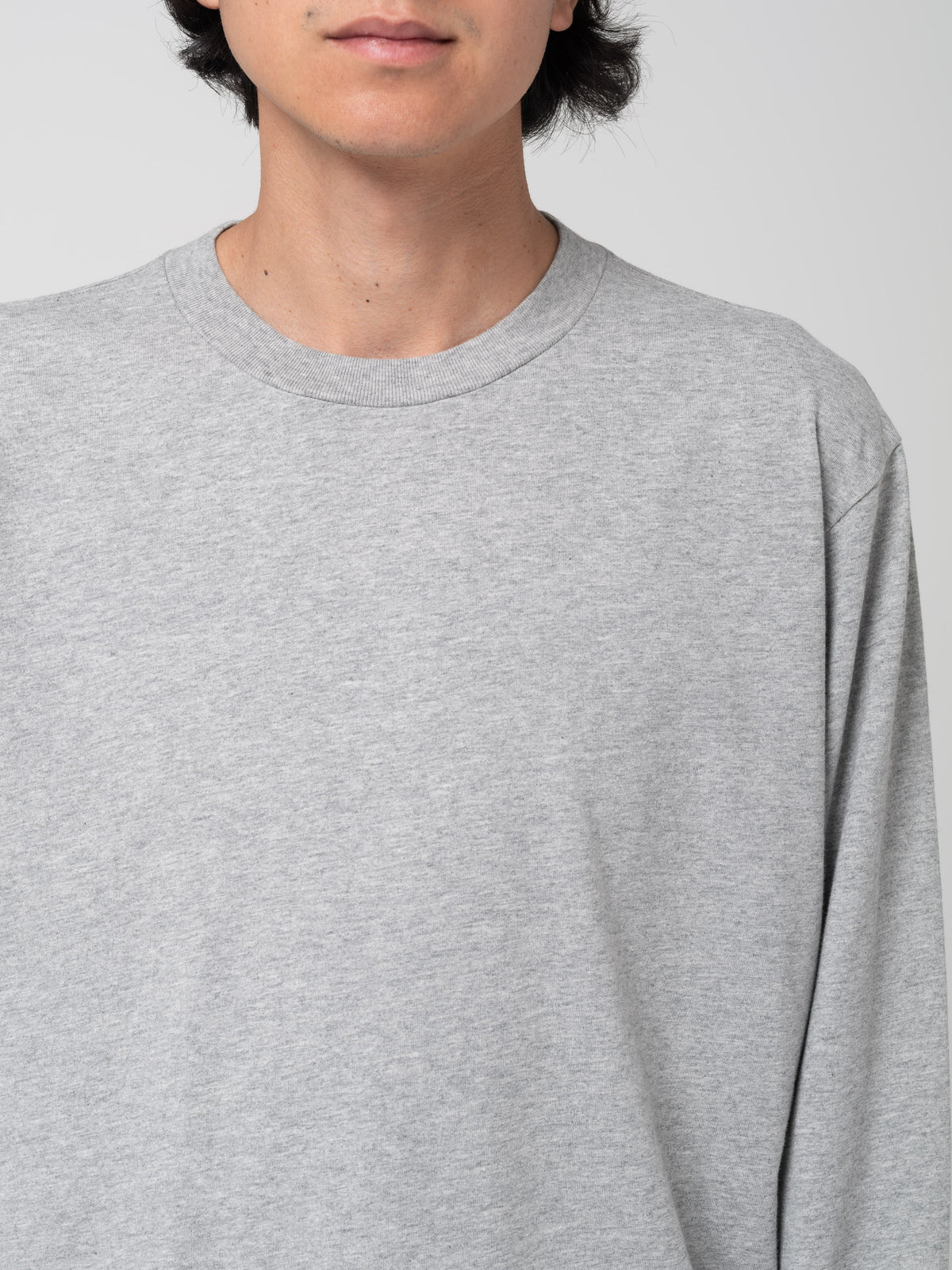 T-Shirt Municipal L/S, Gris Chiné
