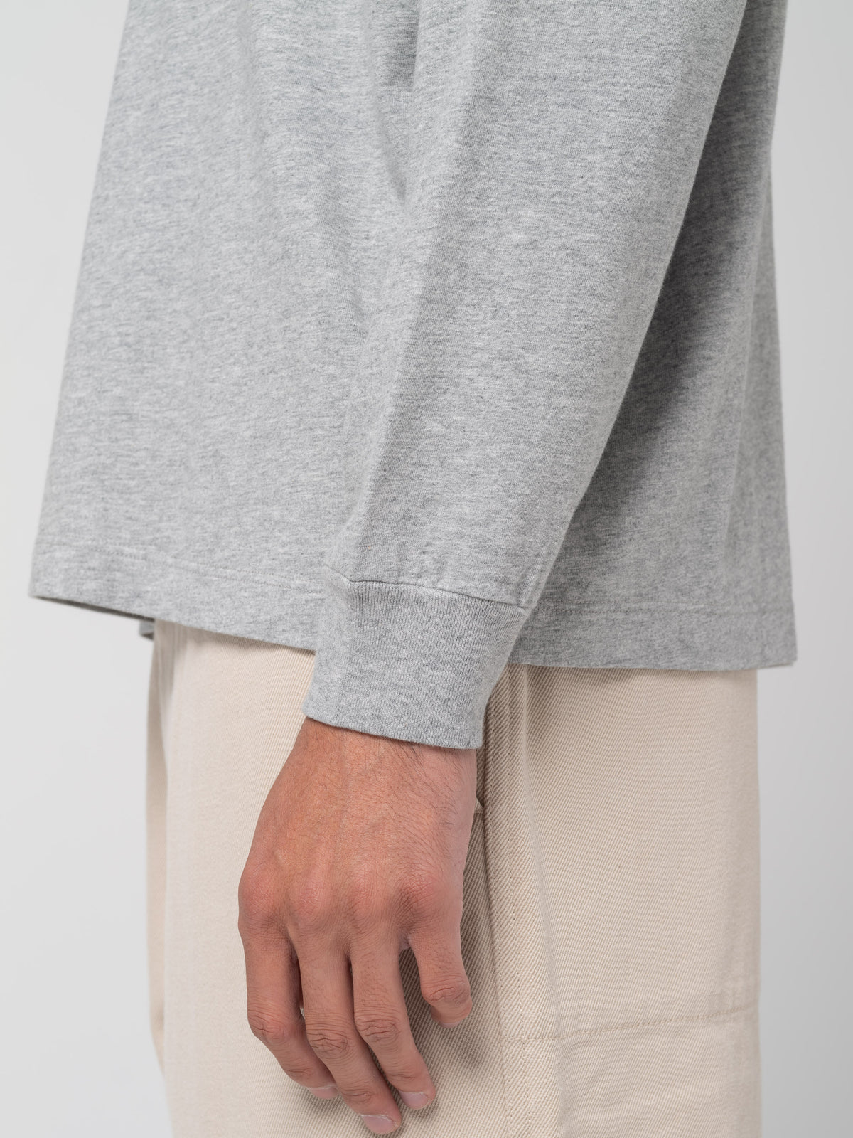 T-Shirt Municipal L/S, Gris Chiné