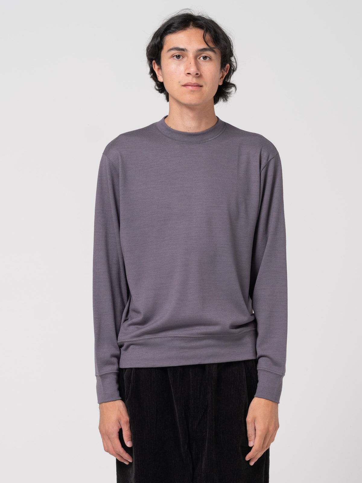Sweatshirt en Laine, Ardoise