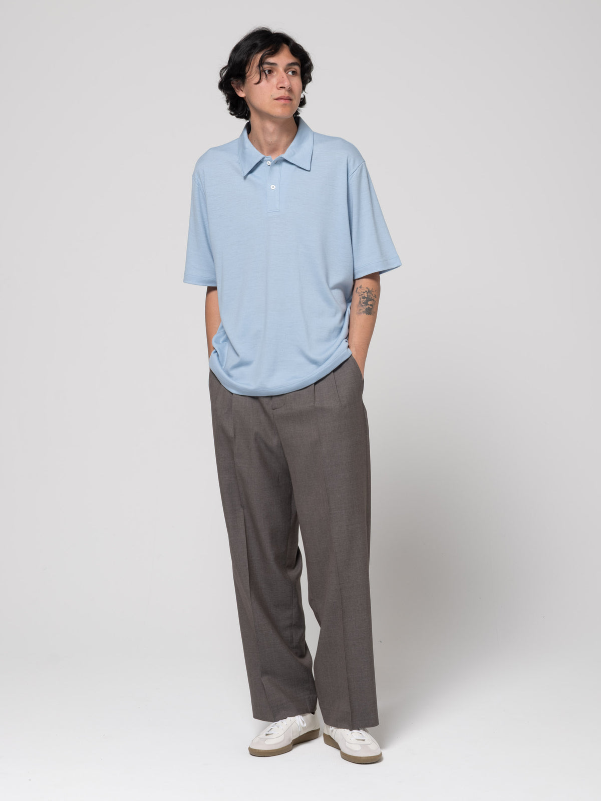 Pantalon Classic, Light Taupe Wool