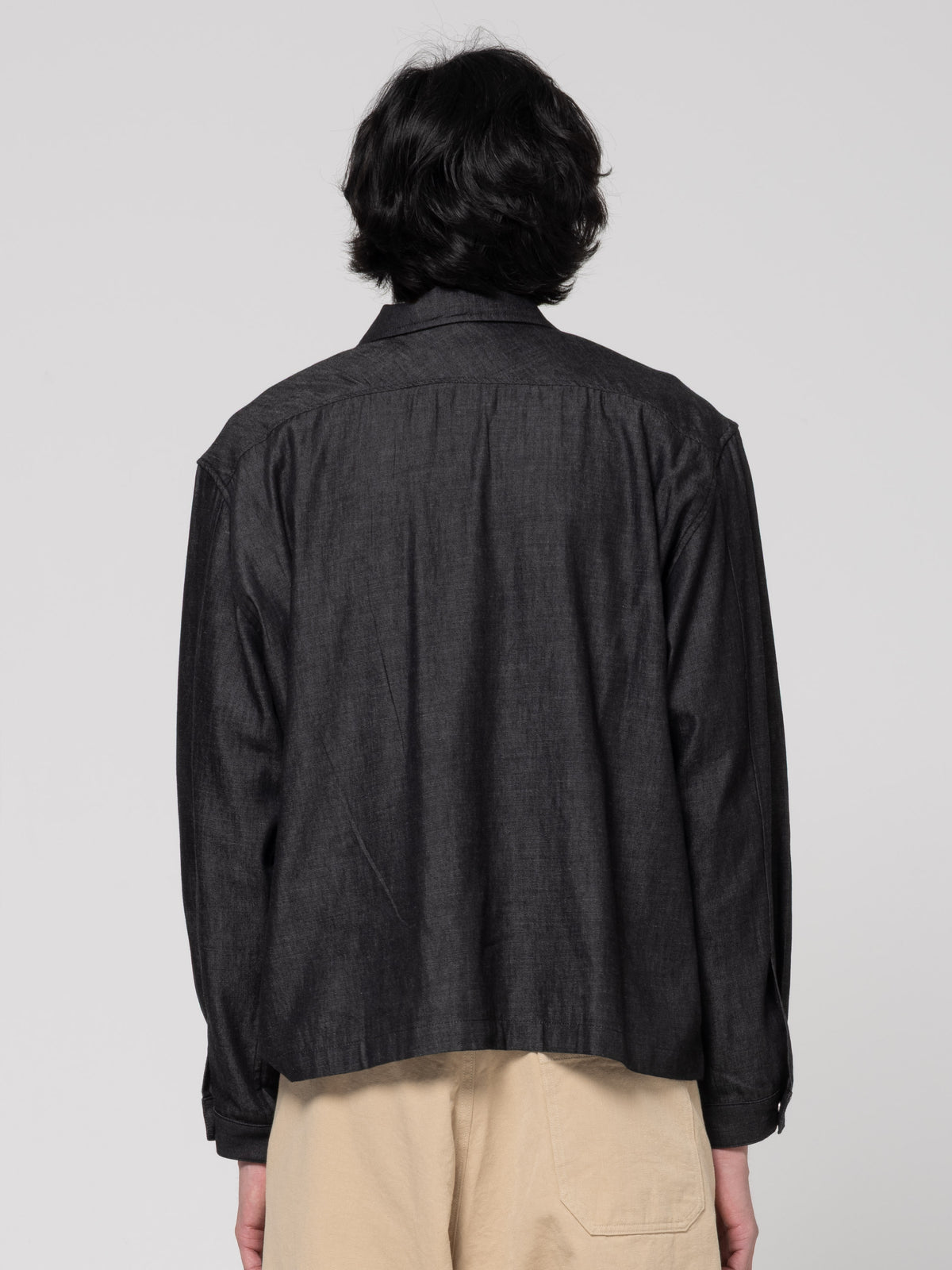 Chemise Zip Joliet, Black Chambray