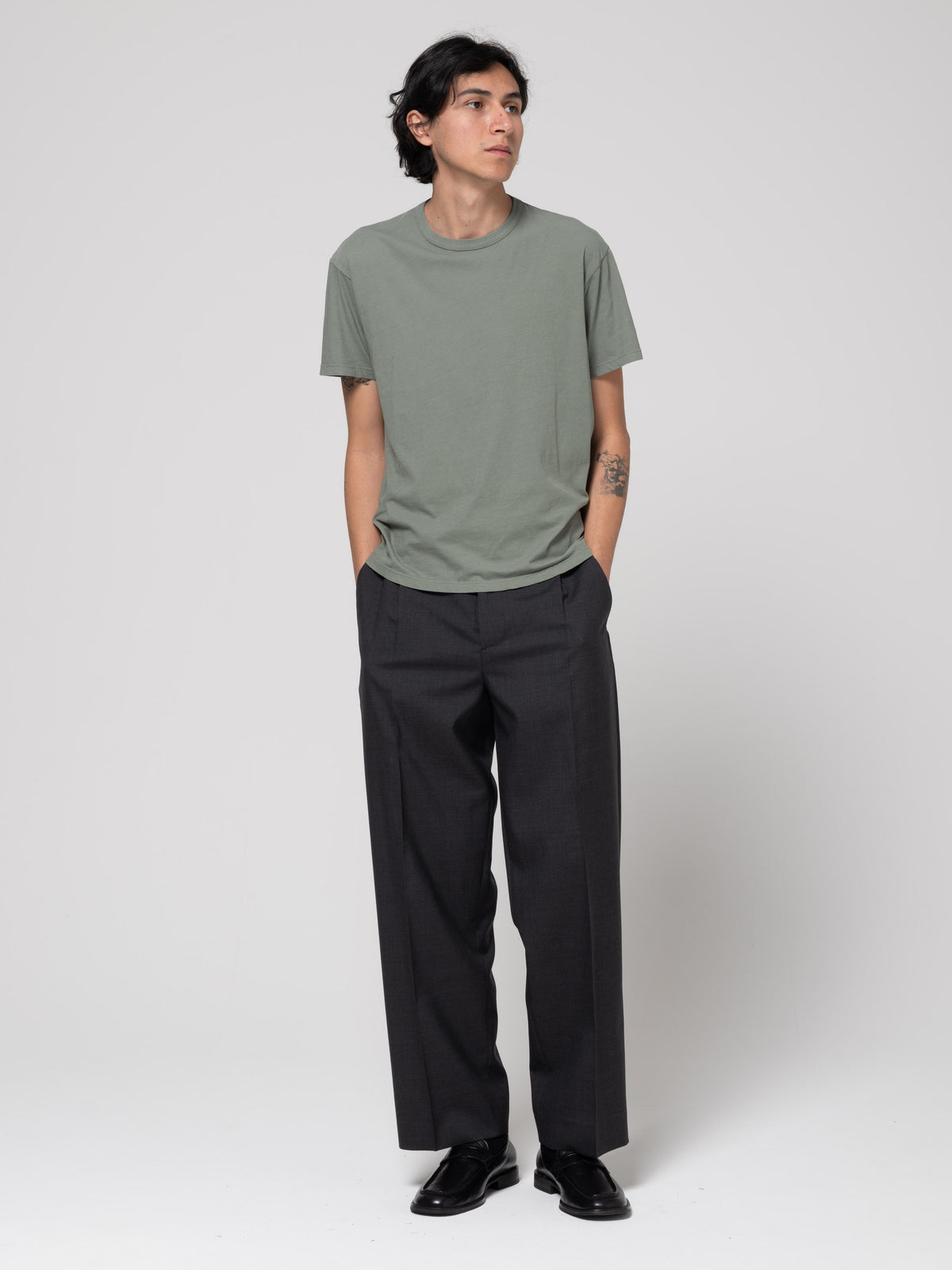 Pantalon Service, Dark Grey Tropical Wool