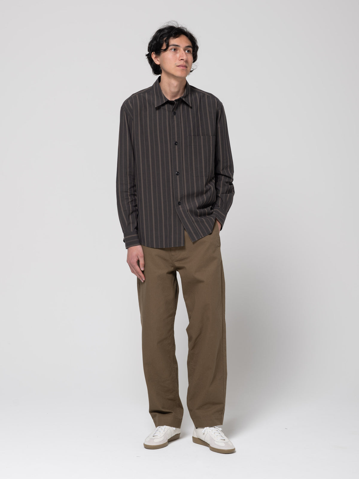 Chemise Basic MHL, Off Black/Khaki