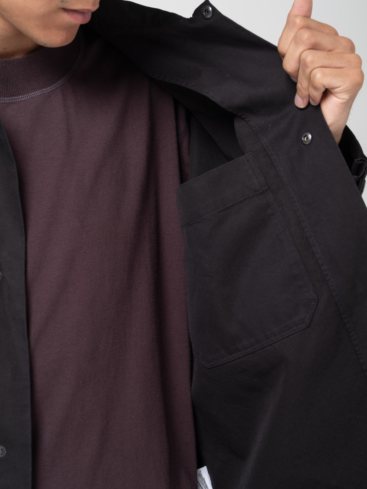 Chemise Chore Twisted Canvas MHL, Noir