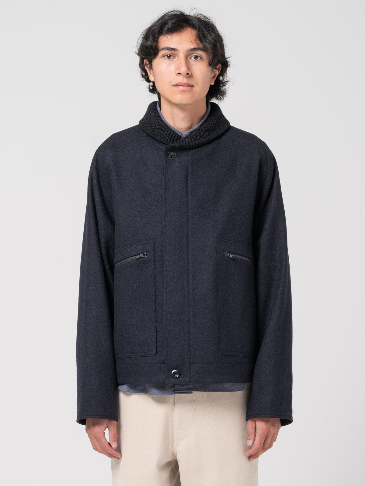 Blouson en Laine Épaisse MHL, Encre