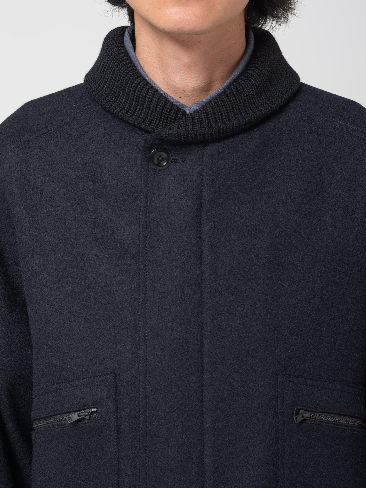 Blouson en Laine Épaisse MHL, Encre