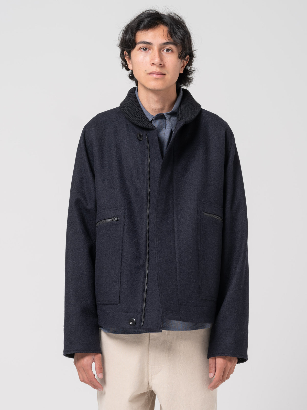 Blouson en Laine Épaisse MHL, Encre