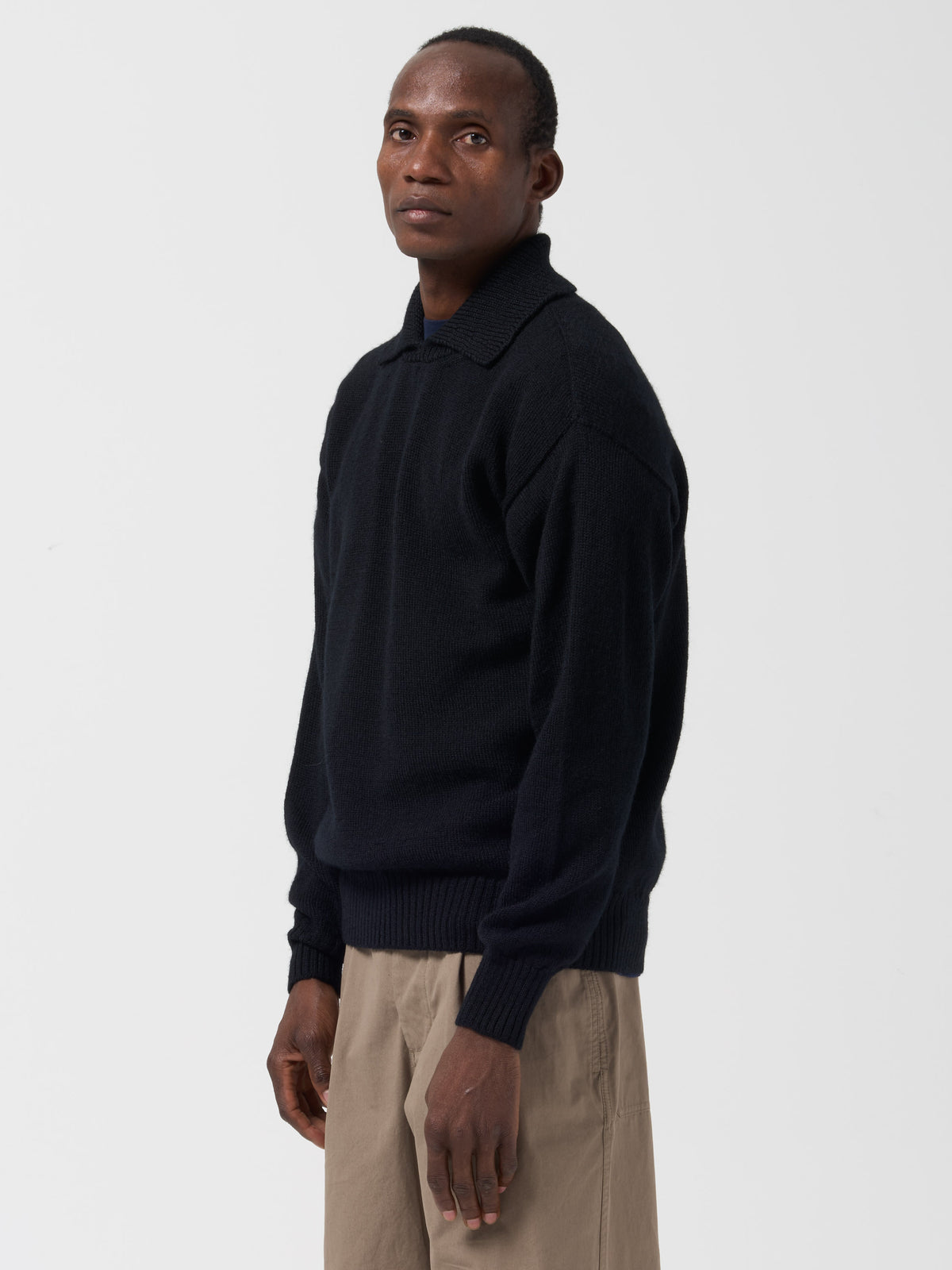Pull Col Polo MHL, Noir