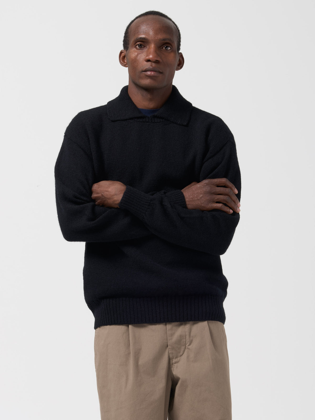 Pull Col Polo MHL, Noir