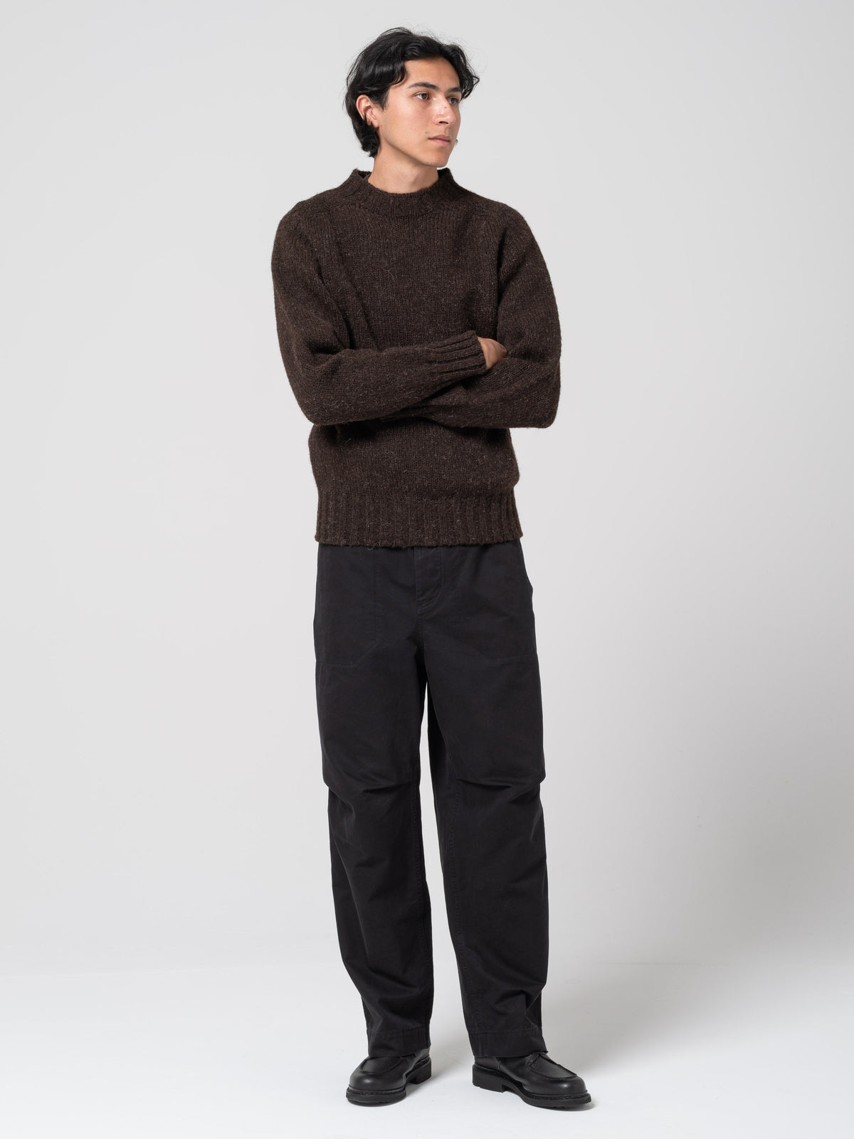 Pull Rustic Chunky MHL, Marron Foncé