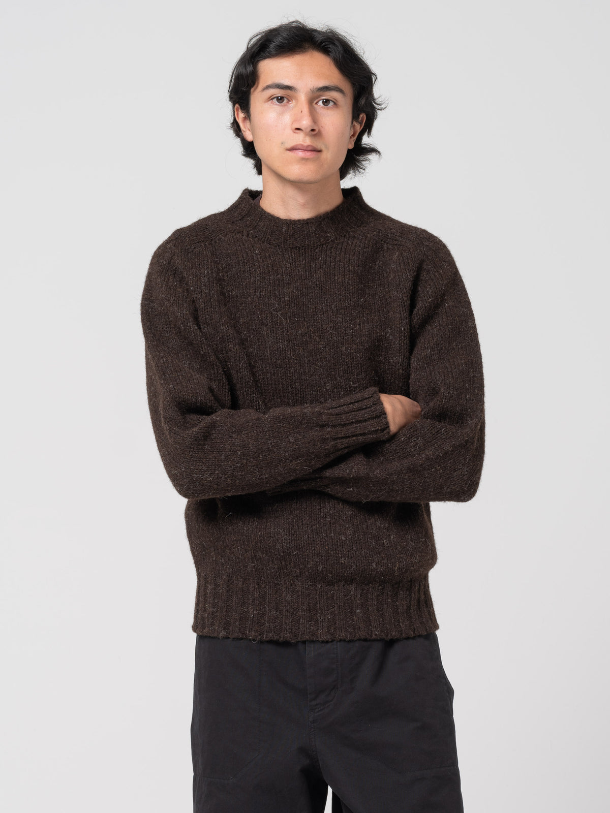 Pull Rustic Chunky MHL, Marron Foncé