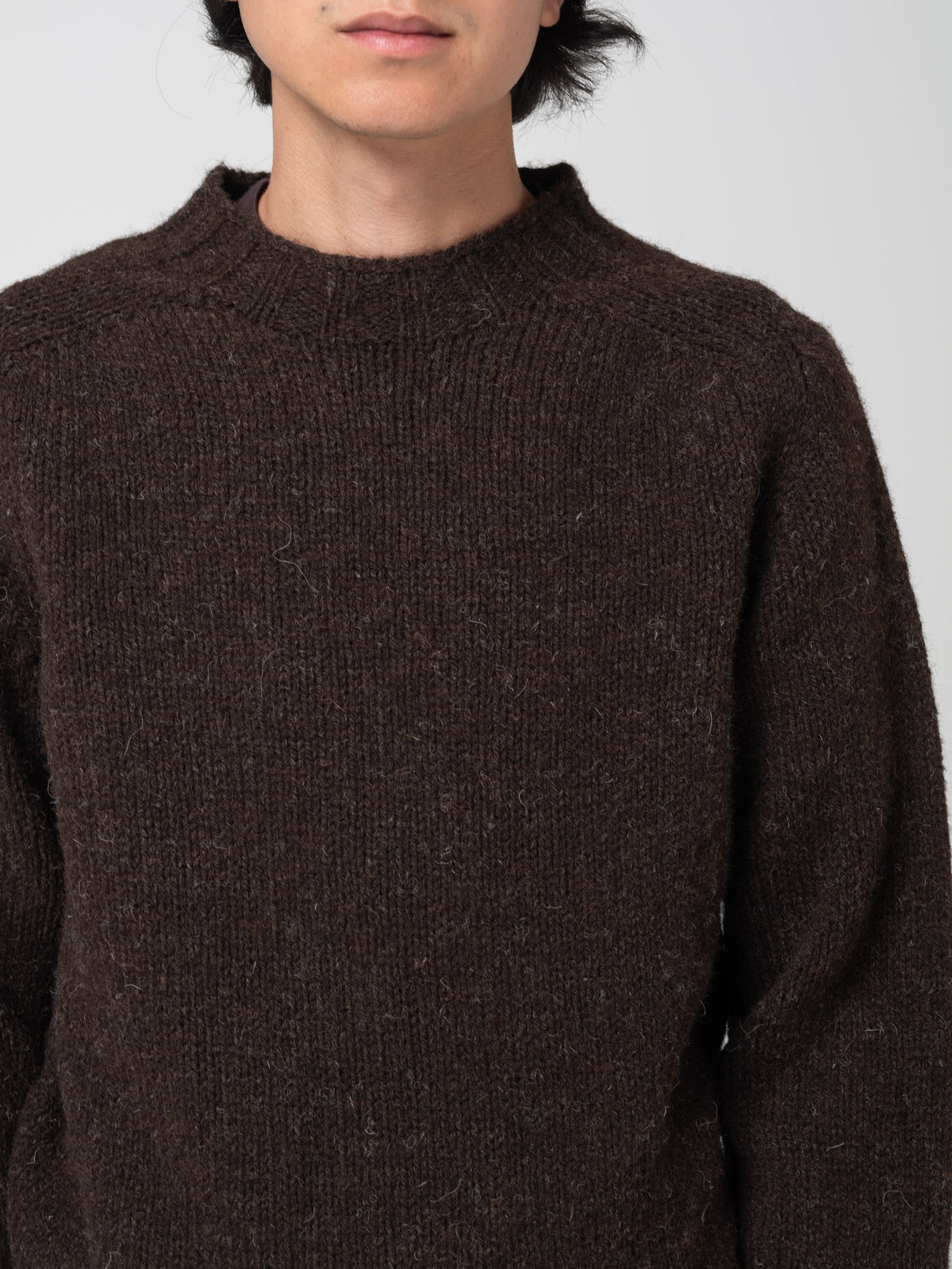 Pull Rustic Chunky MHL, Marron Foncé