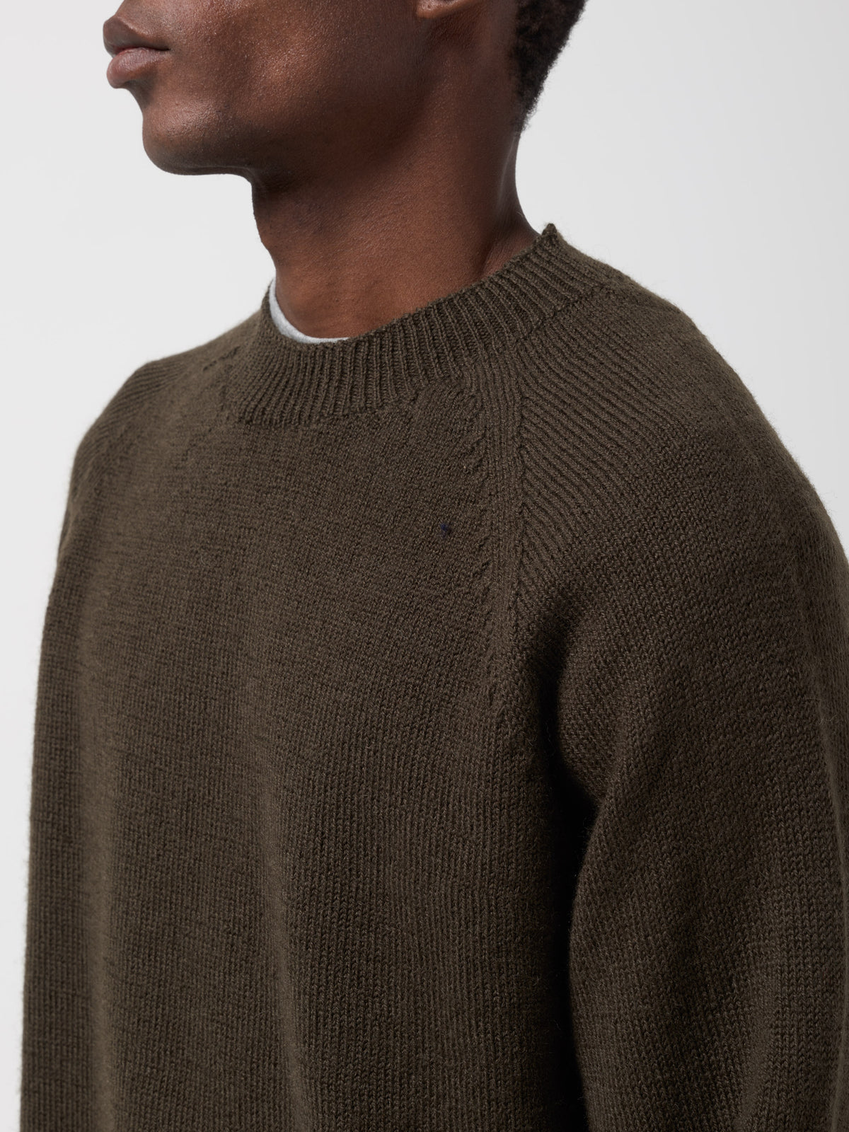 Pull Col Rond MHL, Olive