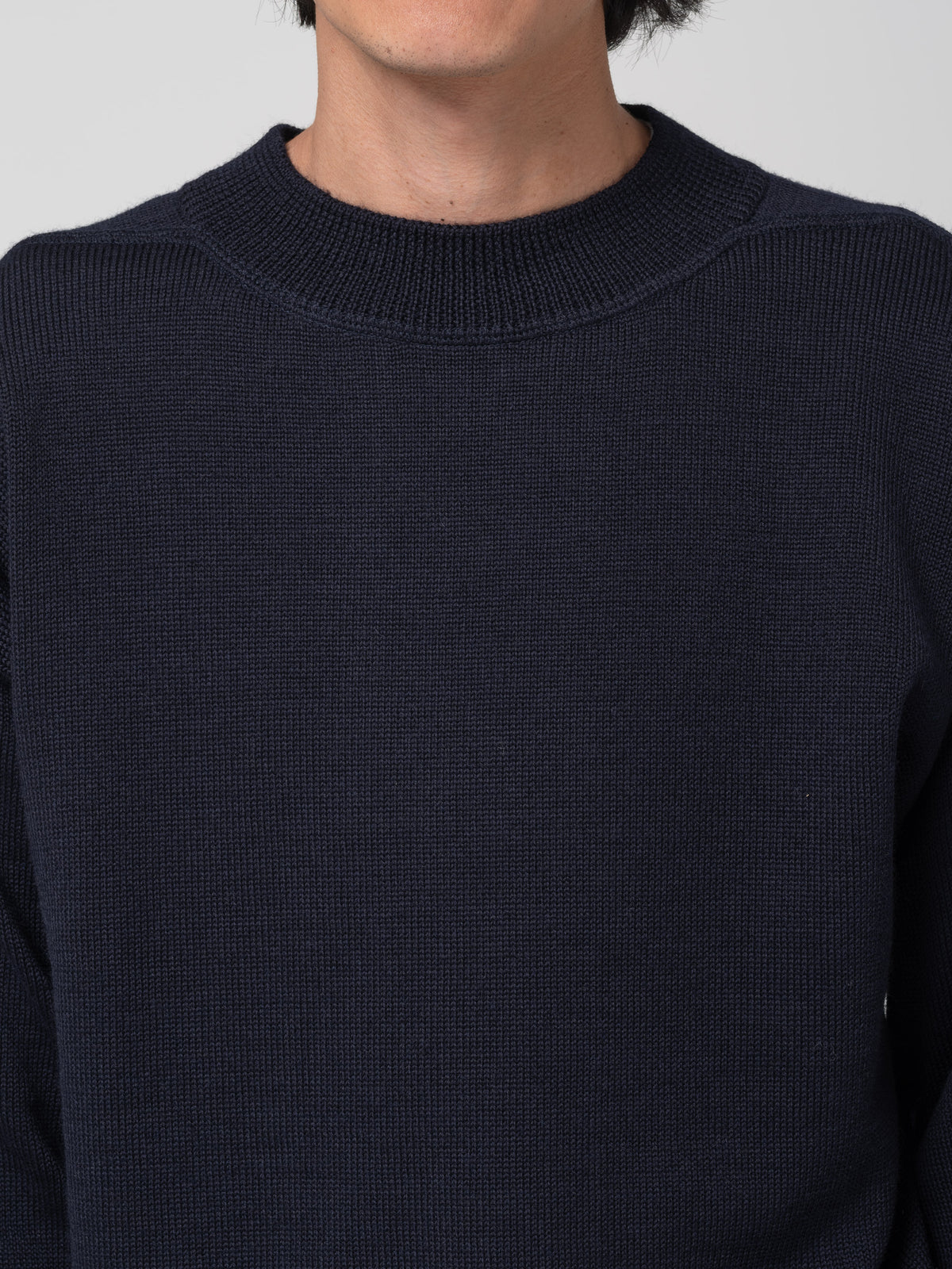 Pull Flatlock Guernsey MHL, Bleu Marine