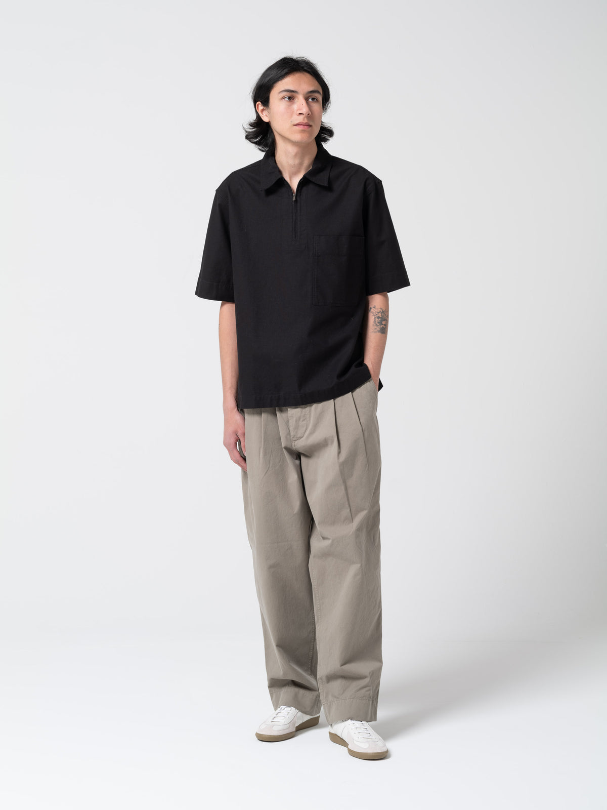 Pantalon à Plis Surpiqués MHL, Eucalyptus