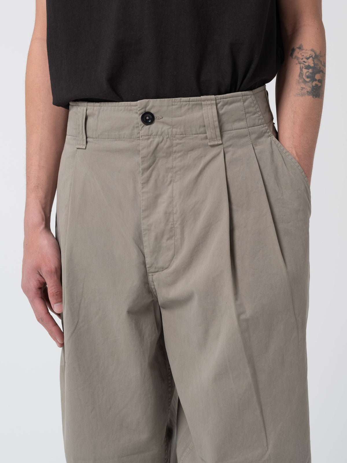 Pantalon à Plis Surpiqués MHL, Eucalyptus