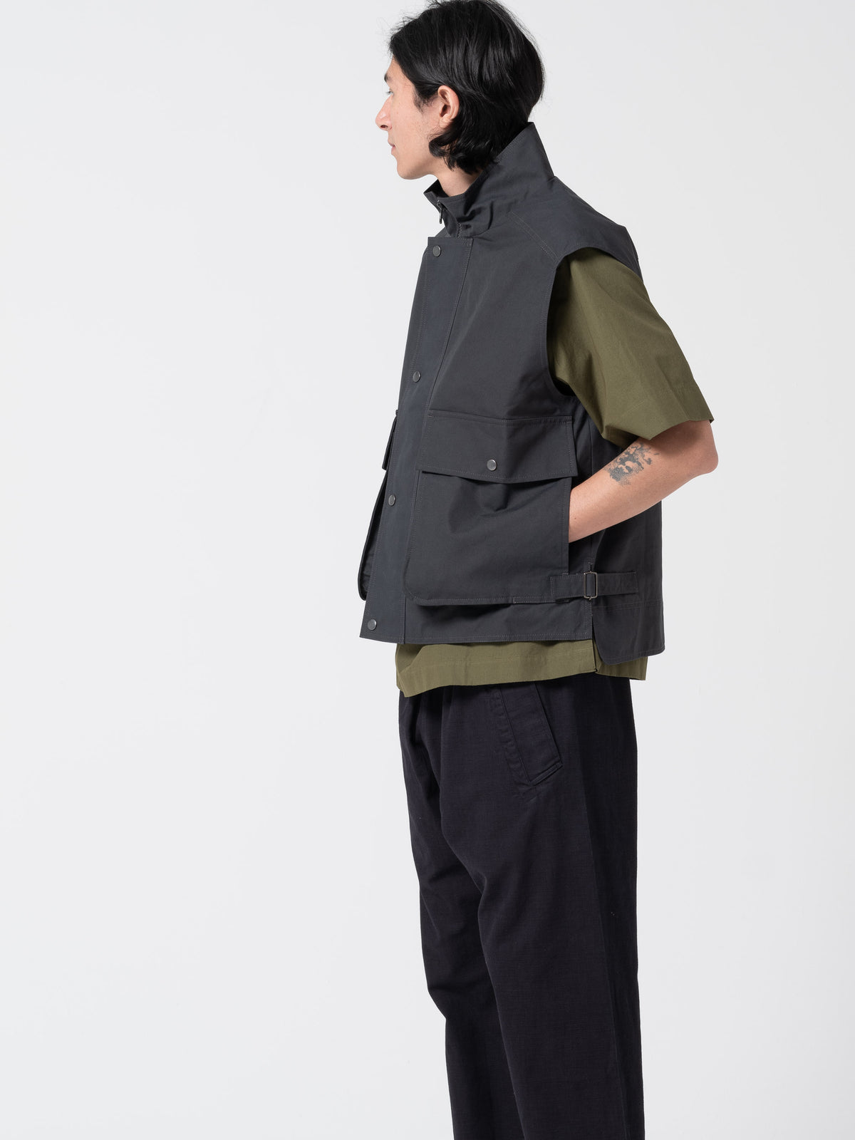 Veste Jerkin Canvas MHL, Algue