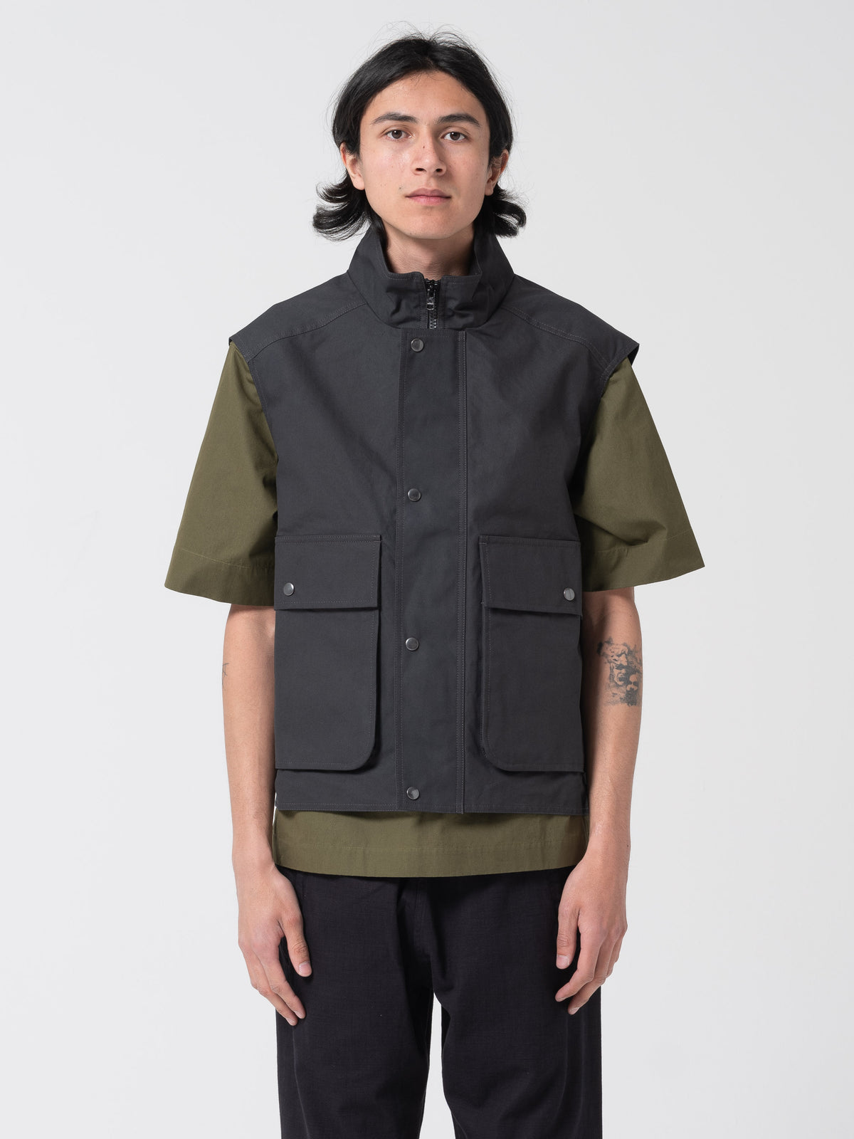 Veste Jerkin Canvas MHL, Algue