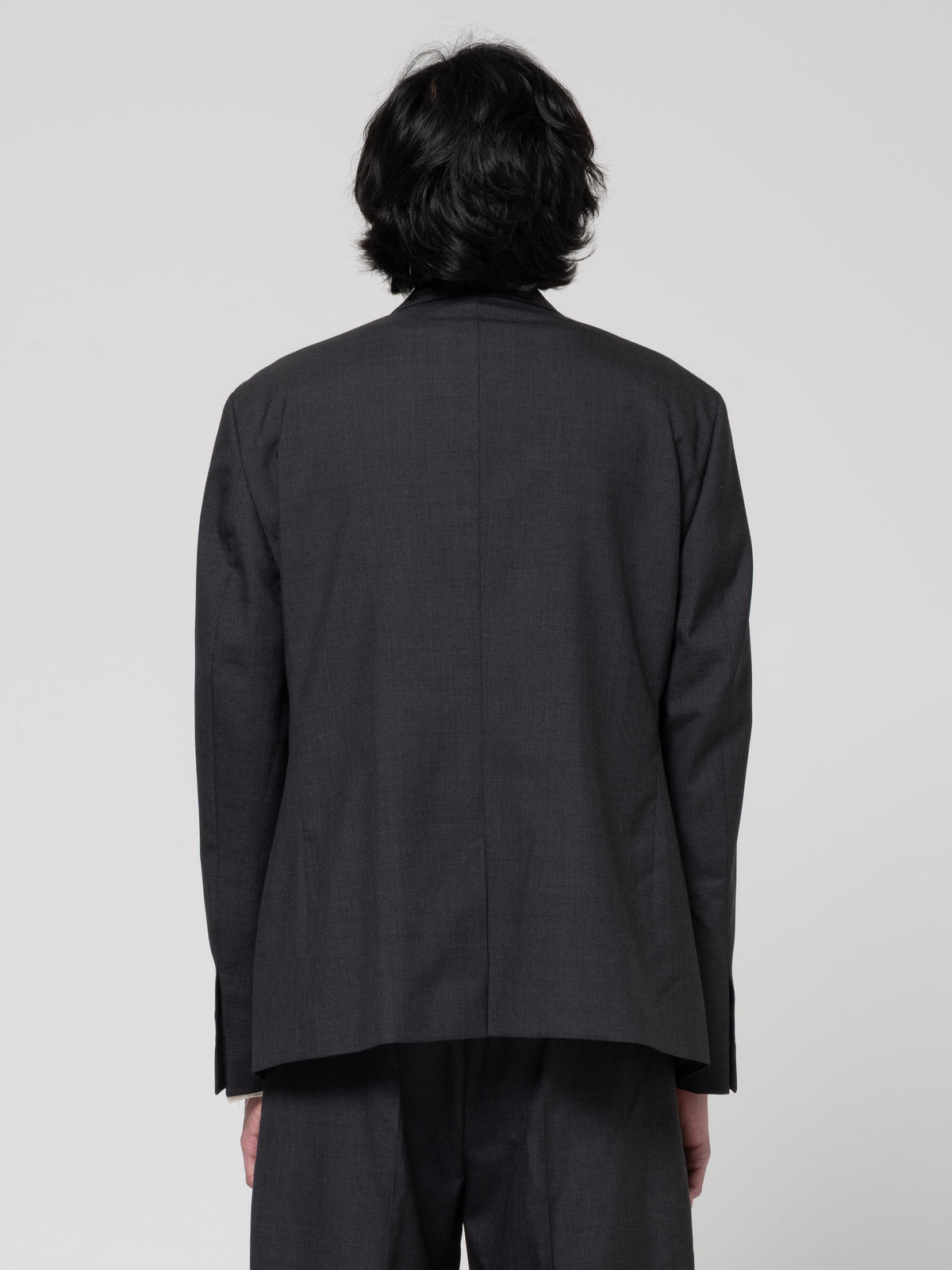 Blazer Single Breasted, Dark Grey Tropical Wool