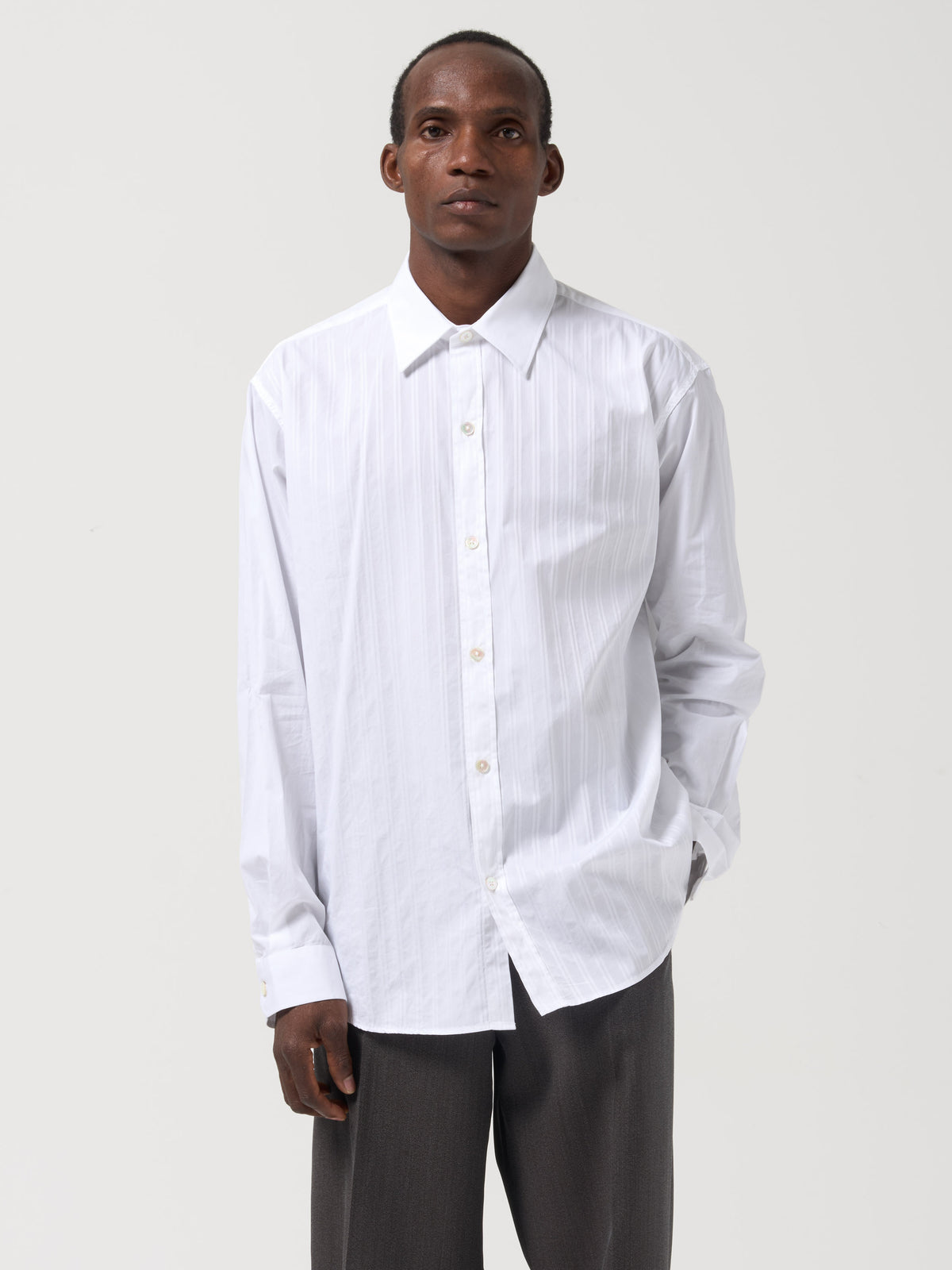 Chemise Auditorum, Rayé Blanc