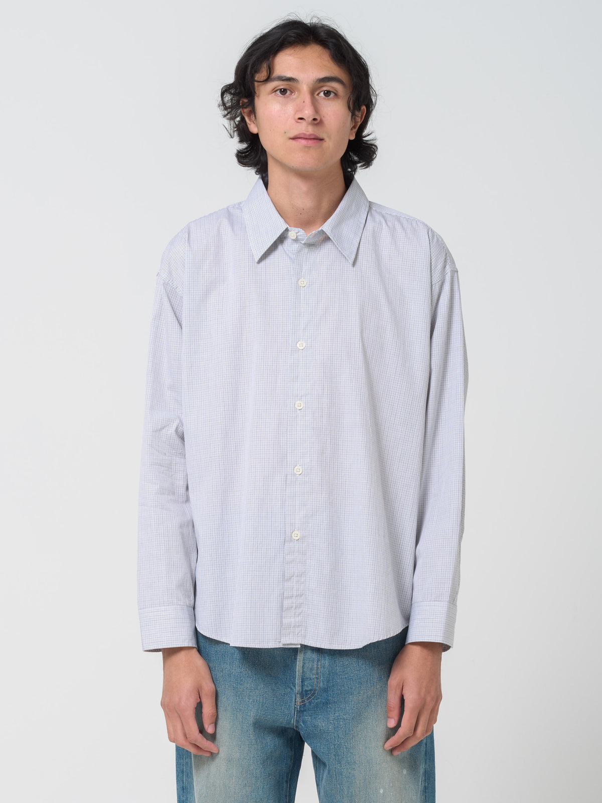 Chemise Exact, Grey Micro Check