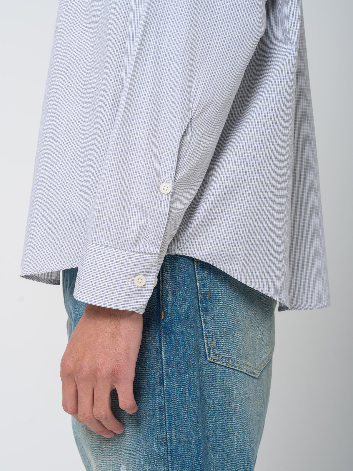 Chemise Exact, Grey Micro Check