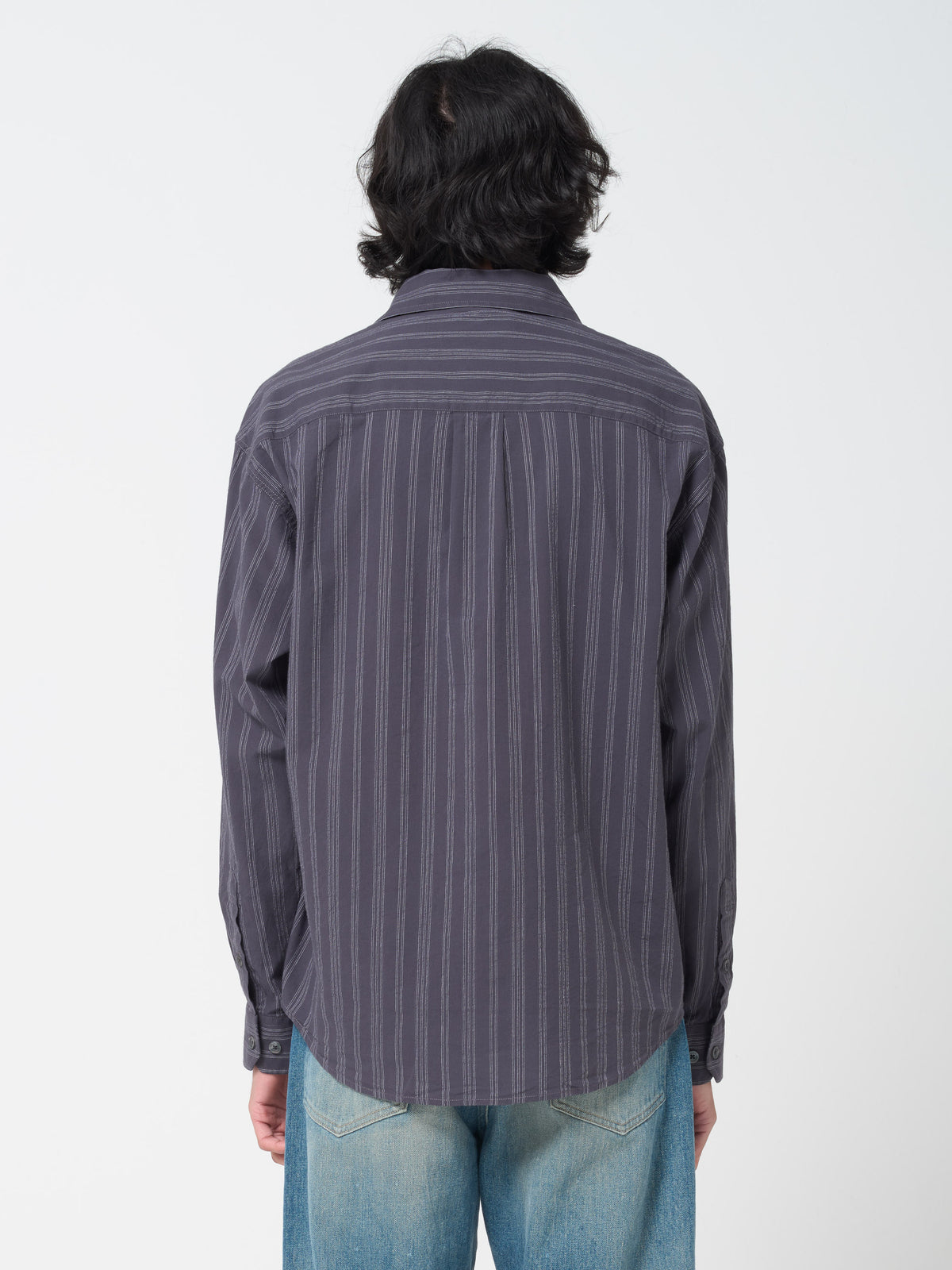 Chemise Executive, Dark Grey Double Stripe