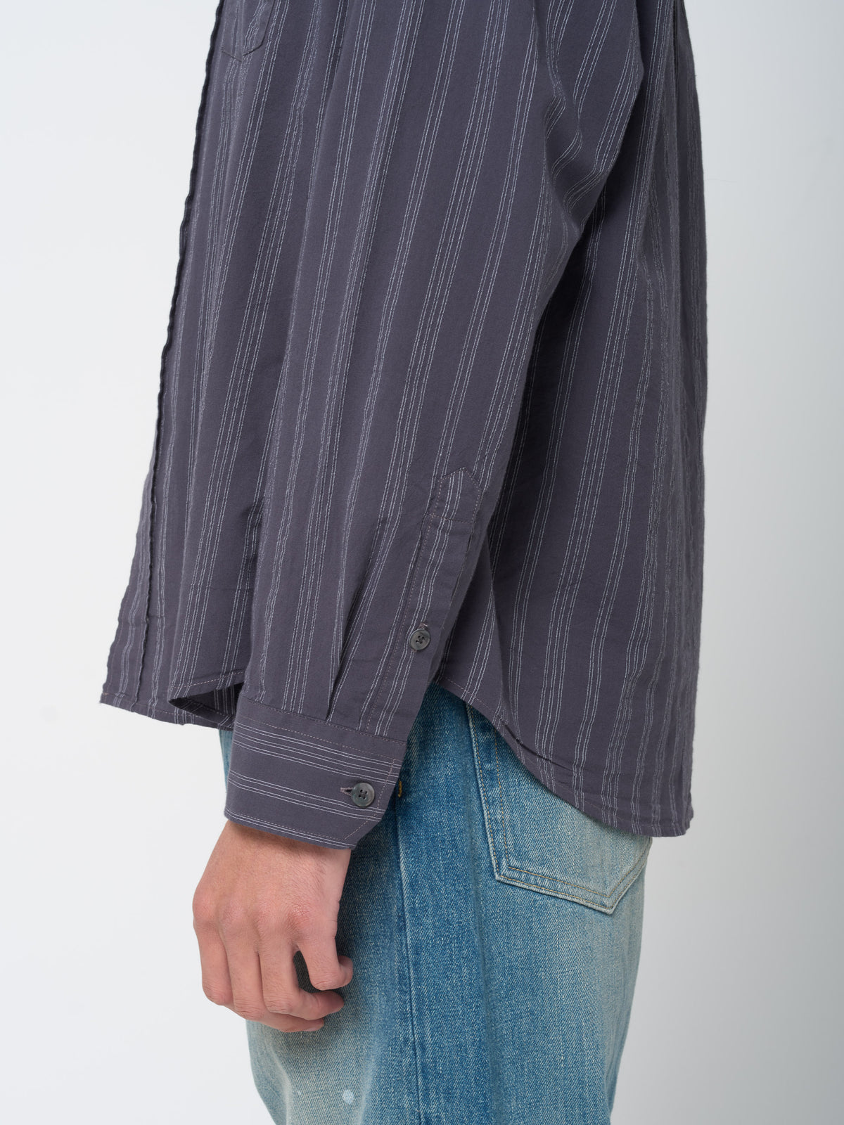 Chemise Executive, Dark Grey Double Stripe