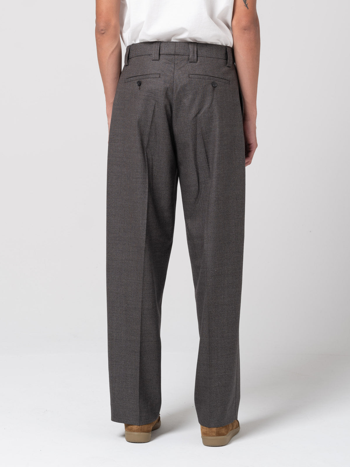 Pantalon Service, Warm Grey Twist Wool